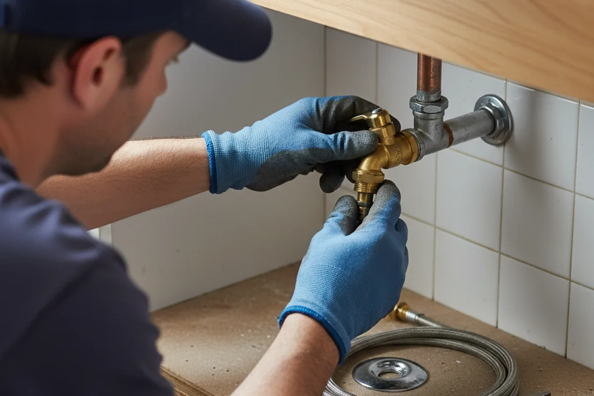 Shutoff valve and fitting work during Faucet and Fixture Repair in Woodbridge